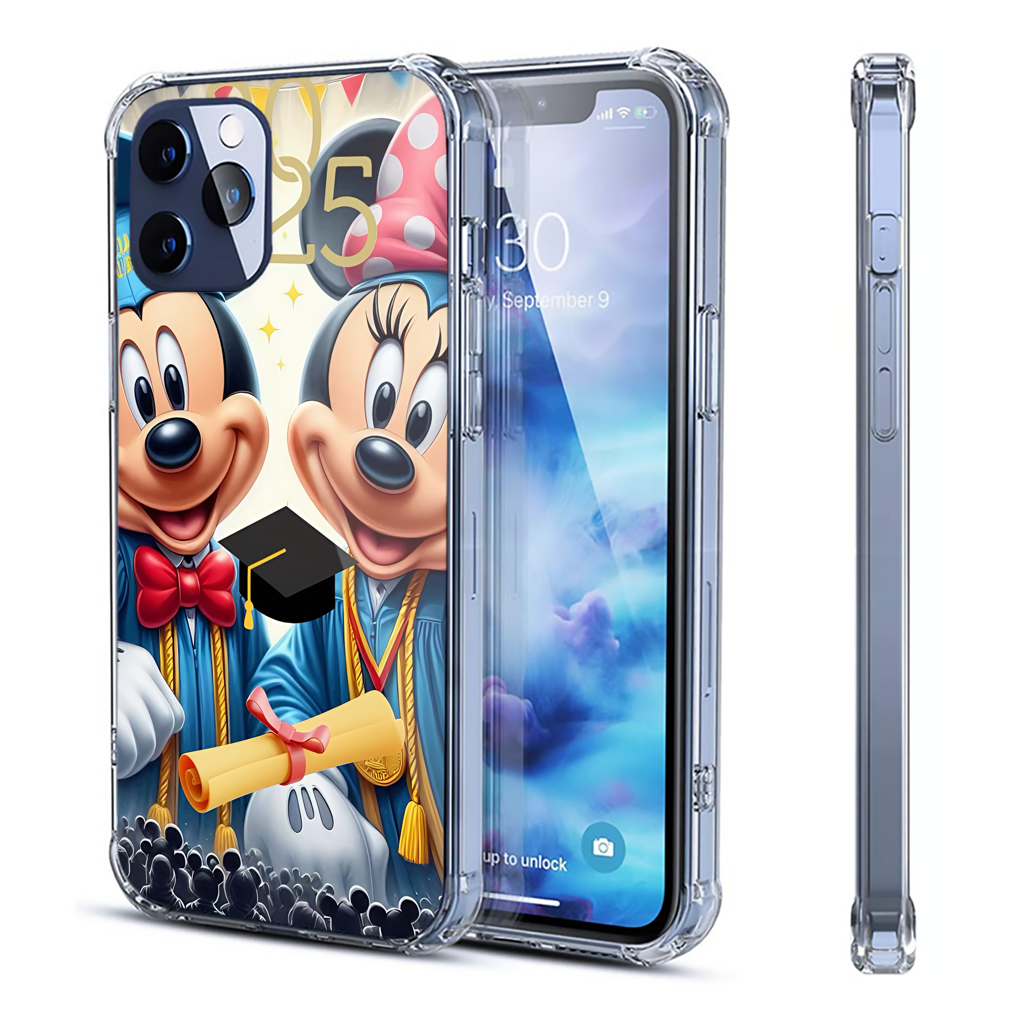 ミッキーマウス Mickey Mouse 【iPhone 12シリーズ対応】透明スマホケース（クリアソフトケース）